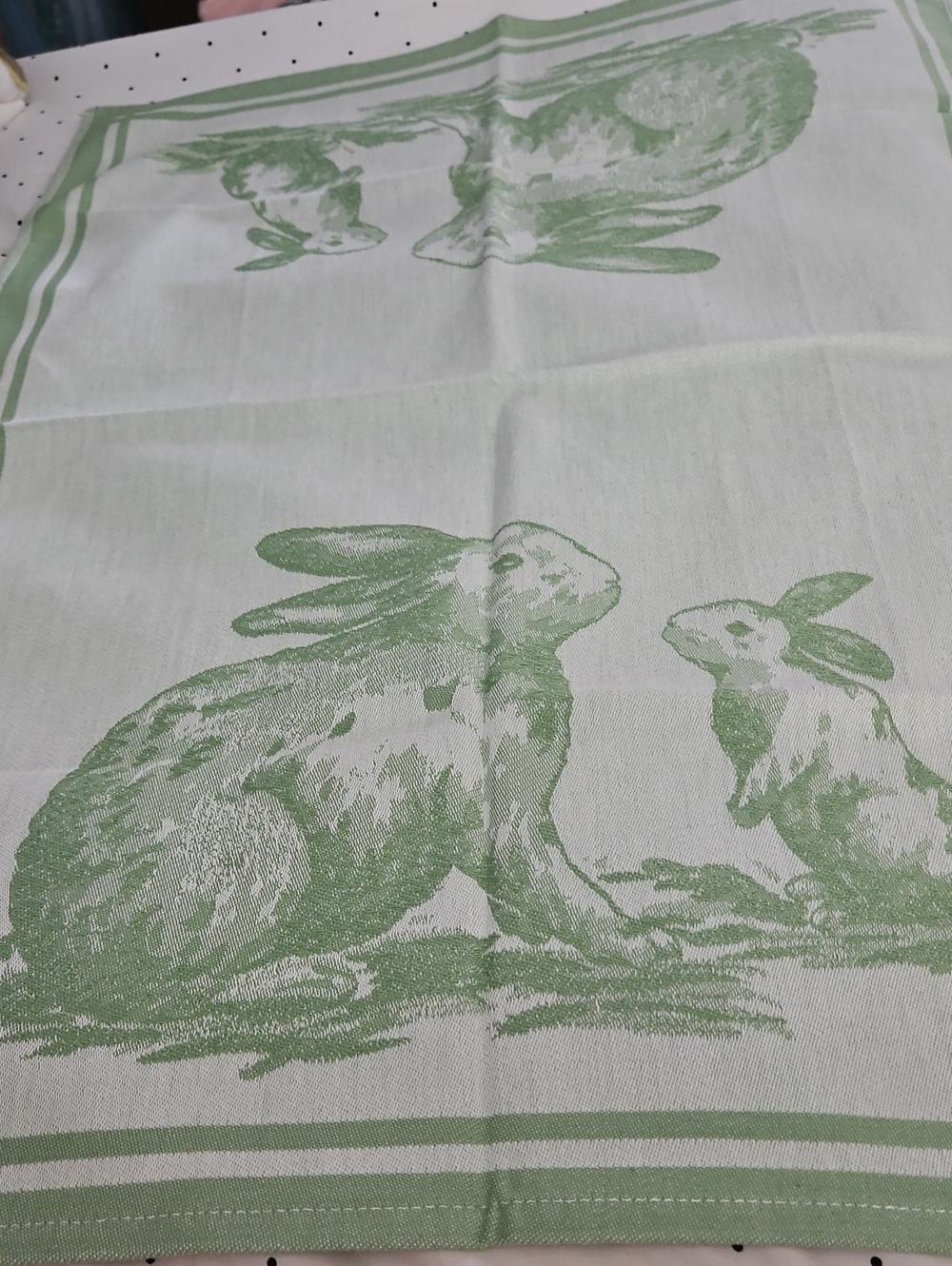 Williams-Sonoma Rabbit And Bunny Kitchen Tea Towel